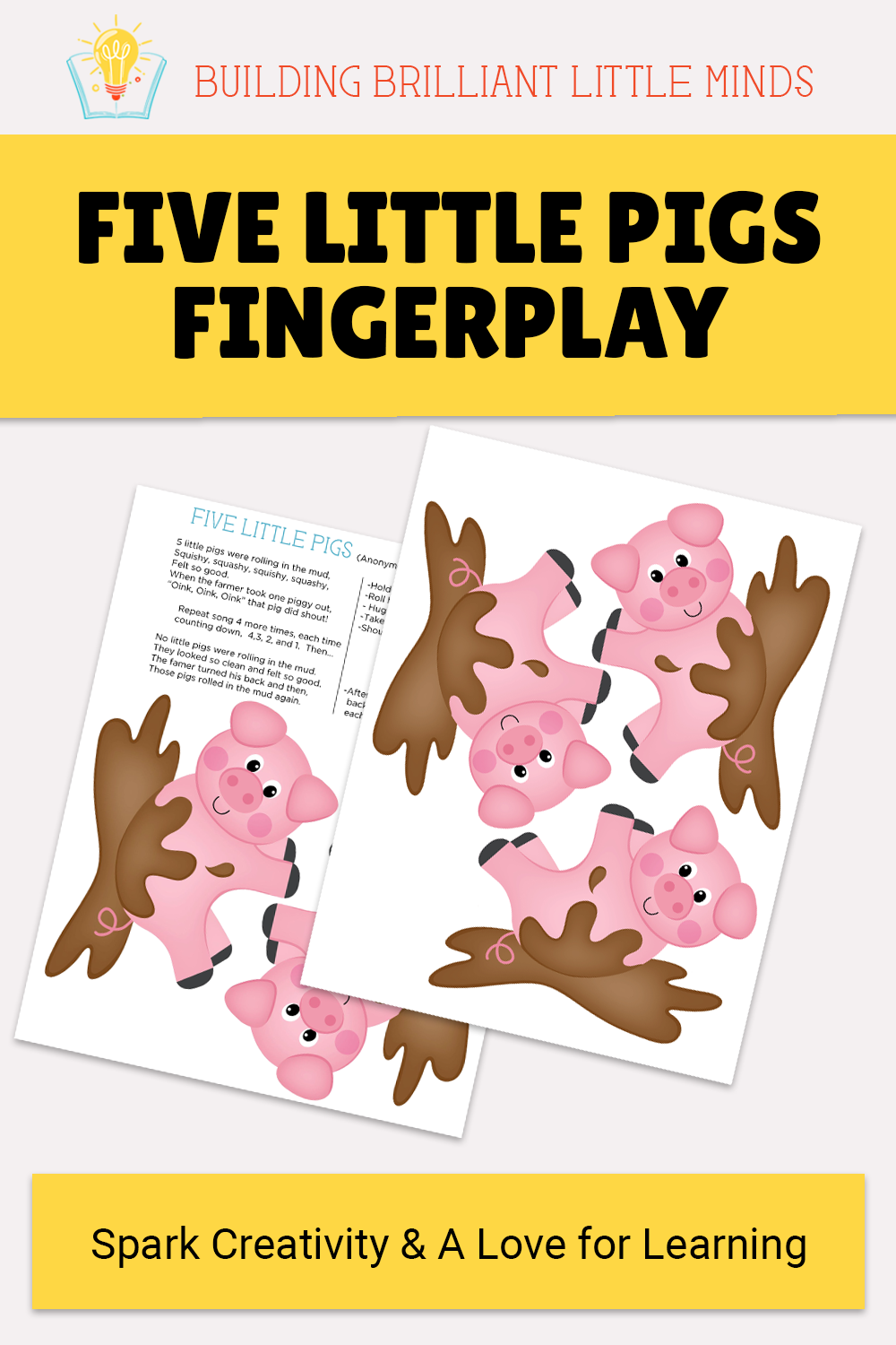 5 little pigs fingerplay preschool music song activity. Building brilliant little minds