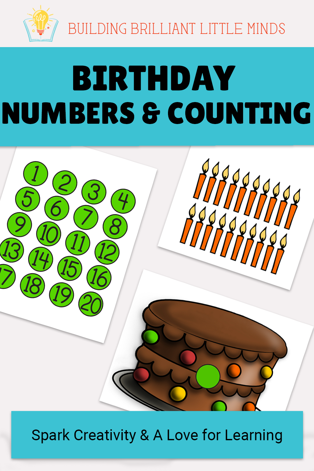 Happy Birthday Number & Counting Activity Preschool Printable Building Brilliant Little Minds