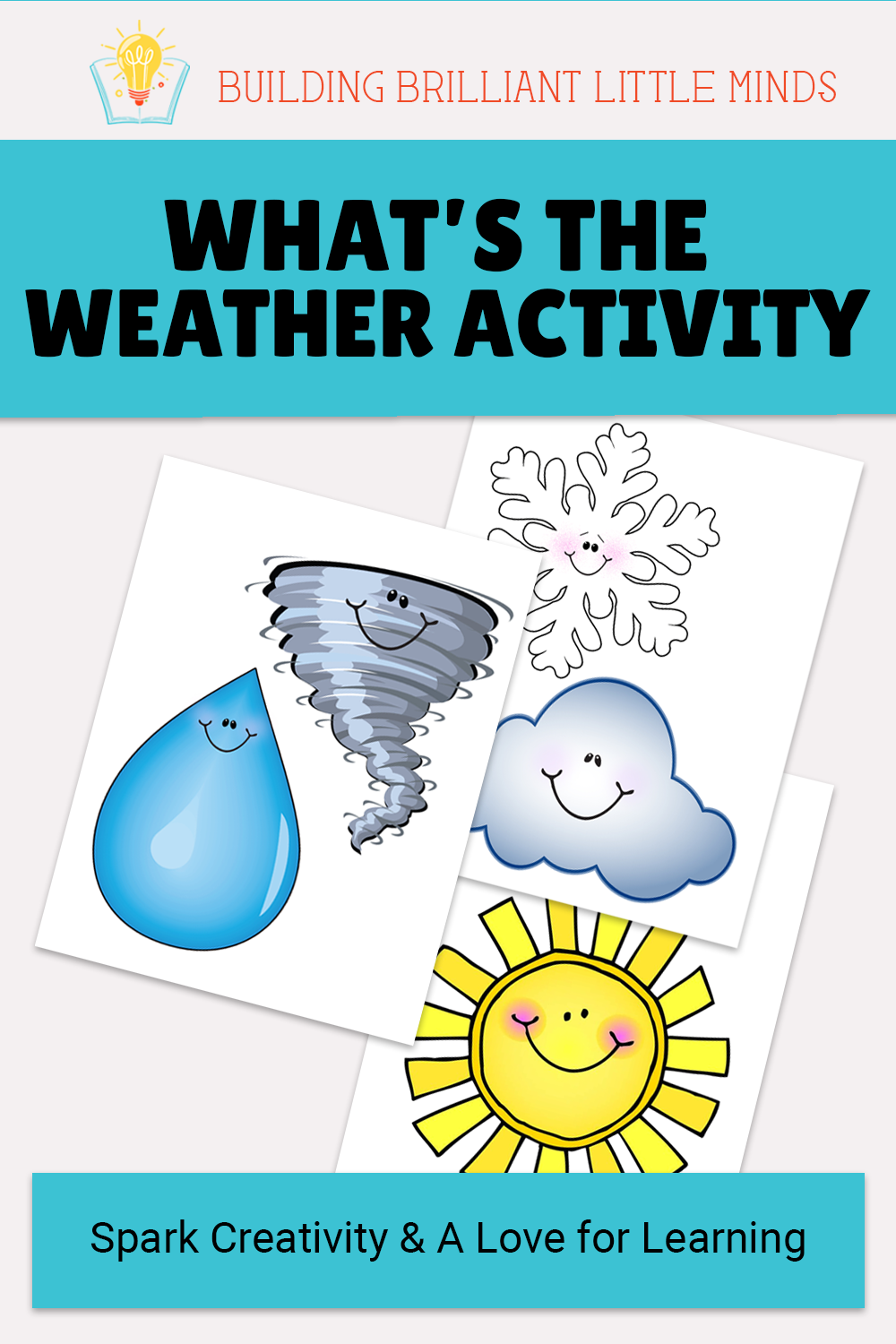 What's the Weather learning preschool printable activity Building Brilliant Little Minds